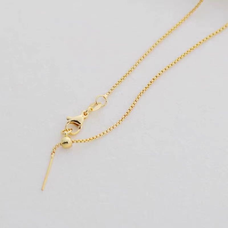 合金项链 时尚百搭气质款万能盒子链可调节女款