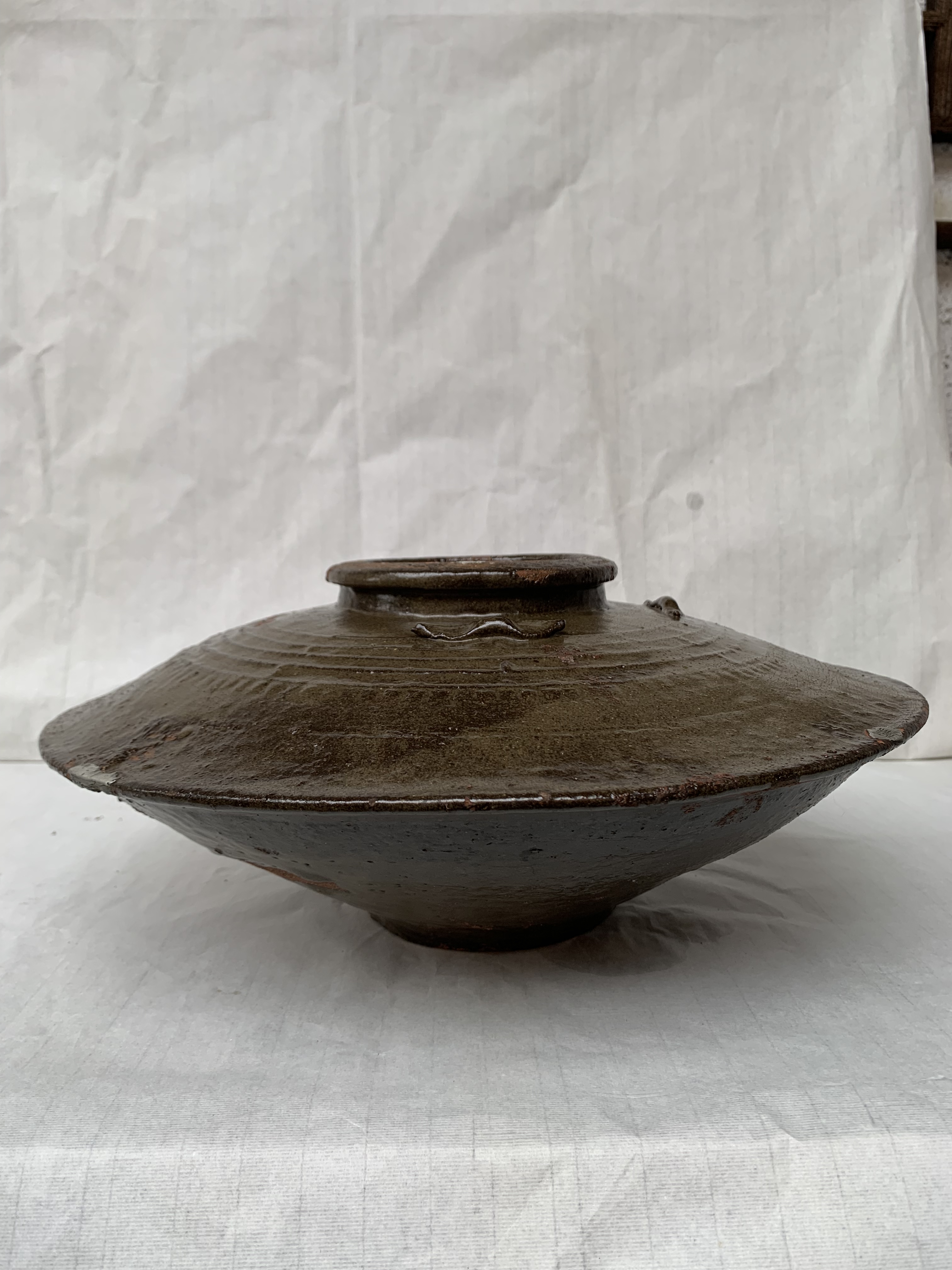 飞碟花器摆件土陶罐