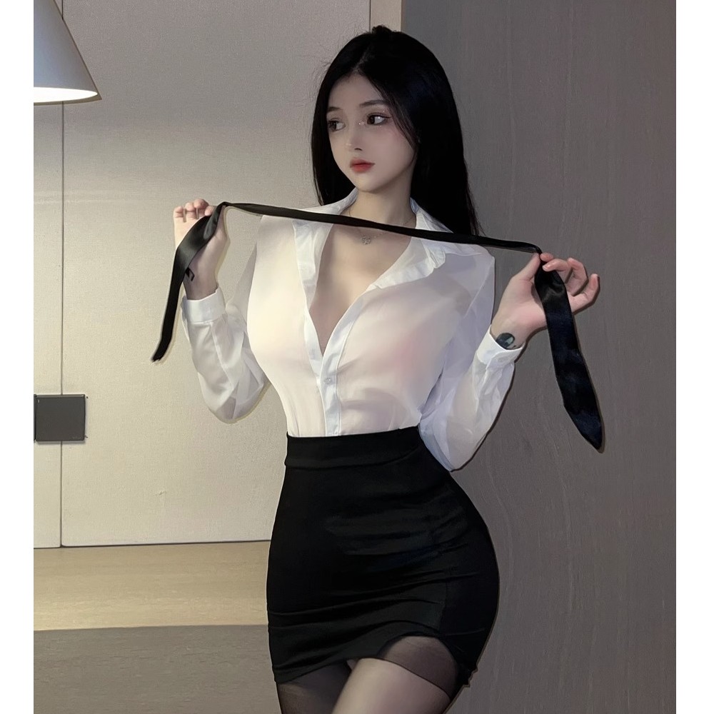 【秘书女友】衬衫制服套装OL包臀裙秘书