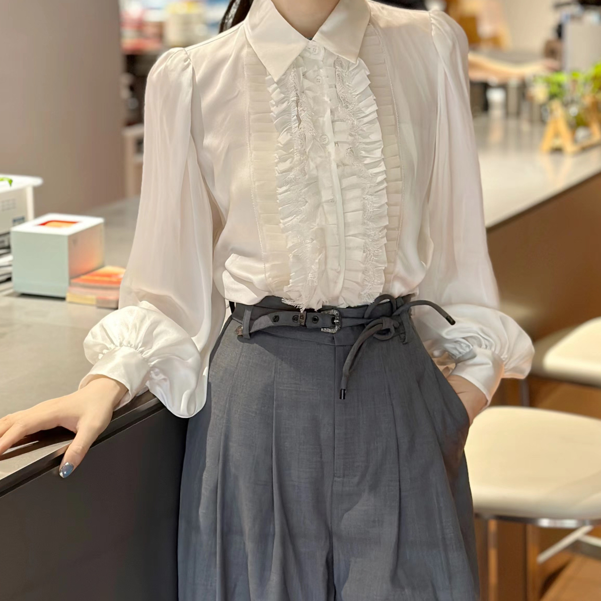 设计师品牌 层次排褶衬衣