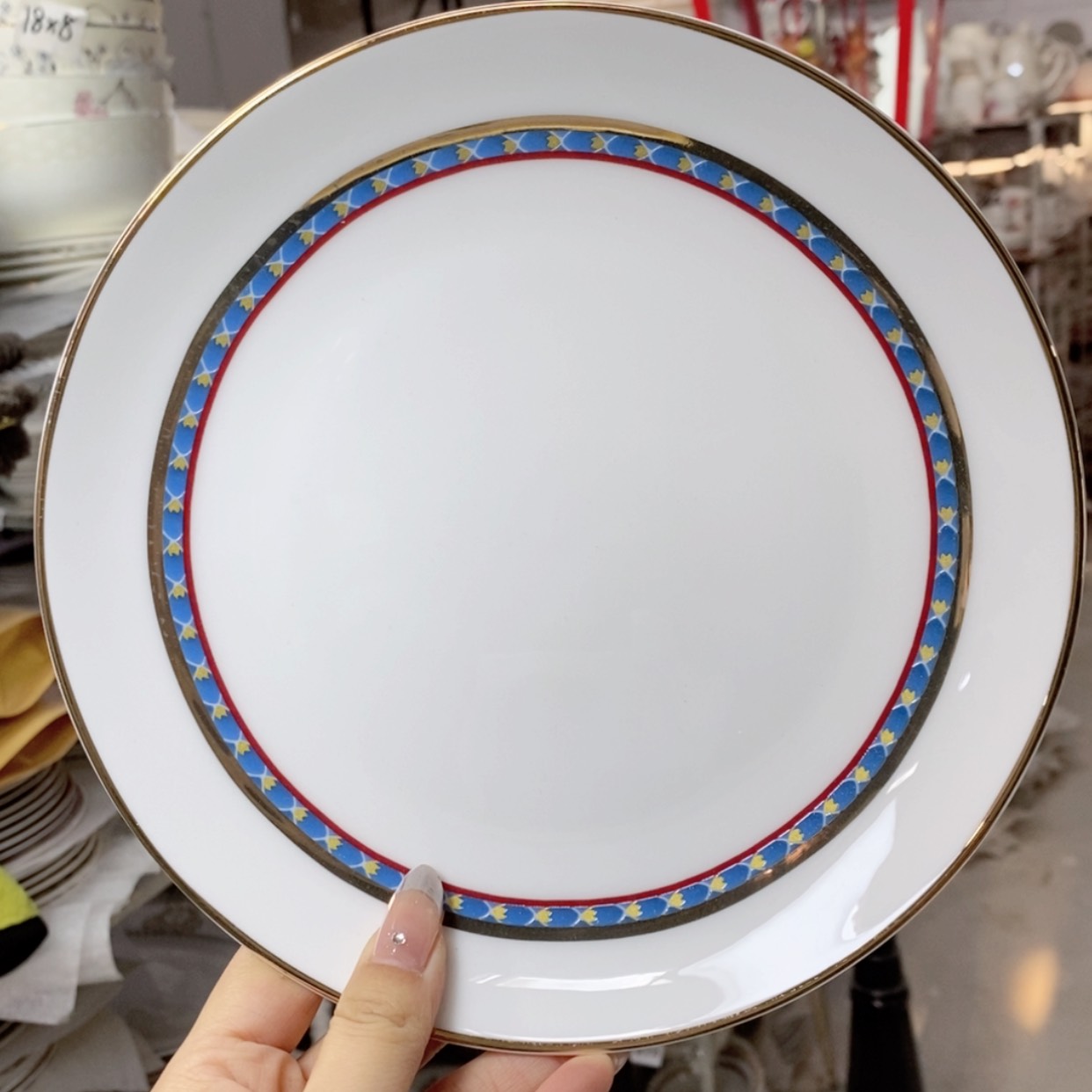 【闪购商品】外贸尾单工厂高骨8英寸盘20cm一个