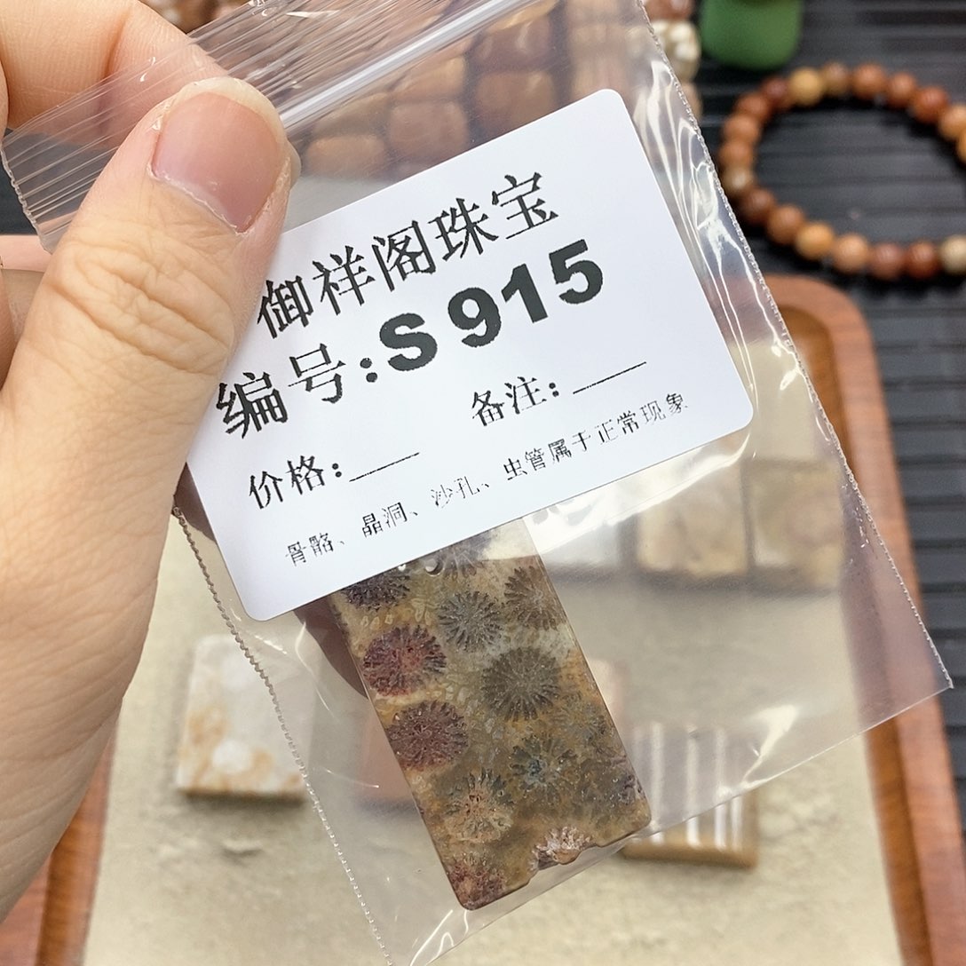 硅化珊瑚（珊瑚玉）S未镶嵌猫*草