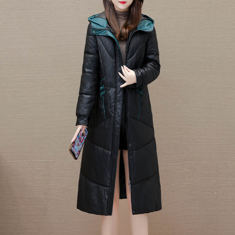 冬季皮面棉服女装2023年显瘦时尚气质妈妈装棉衣棉袄保暖高档外套