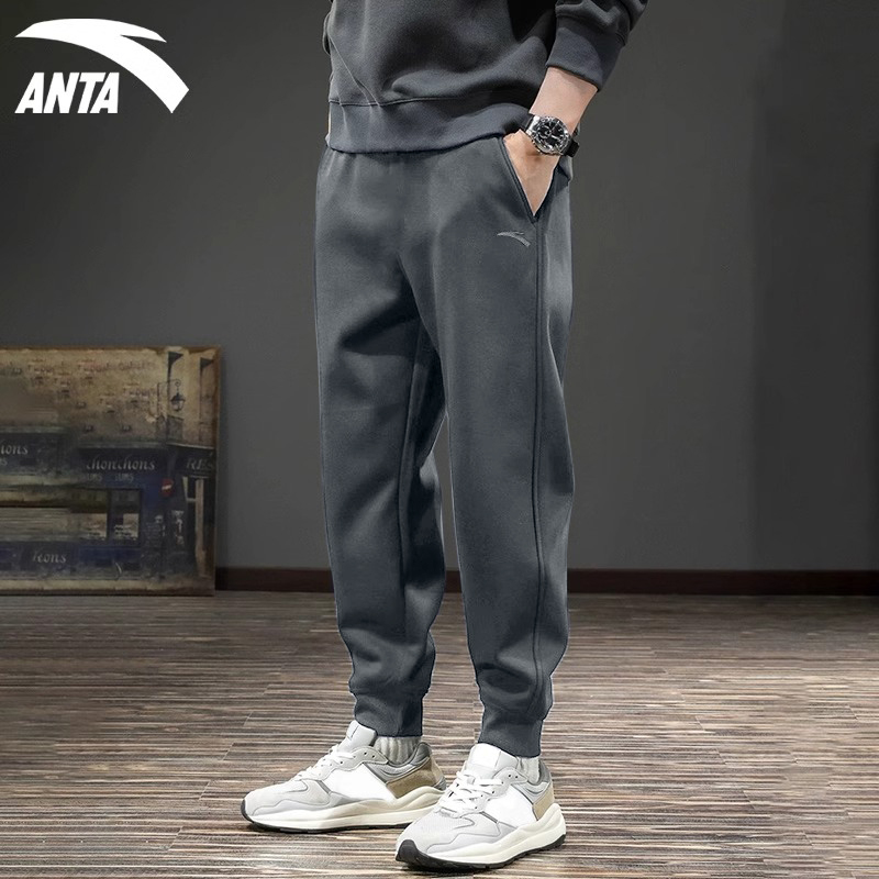 安踏运动长裤男款秋冬新款百搭束脚卫裤官网旗舰休闲裤952517308