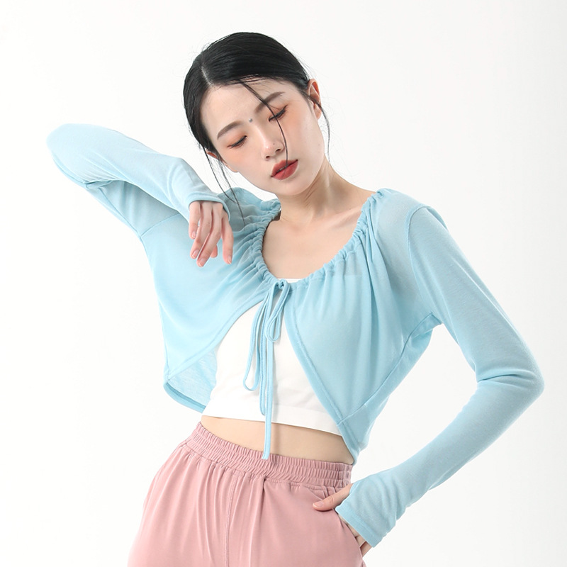 23039现代舞上衣古典舞形体服瑜伽服长袖基训舞蹈练功服成人艺考