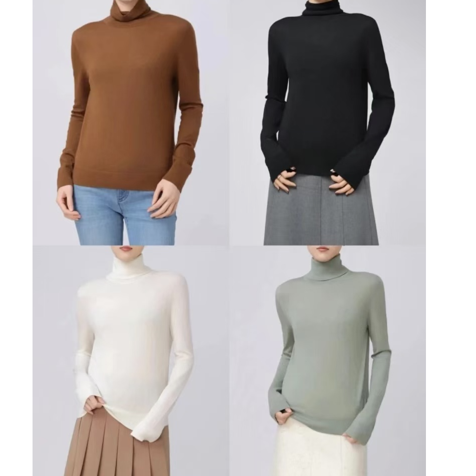 阿玛施AMASS 基础百搭纯色无缝高领针织打底衫5399777