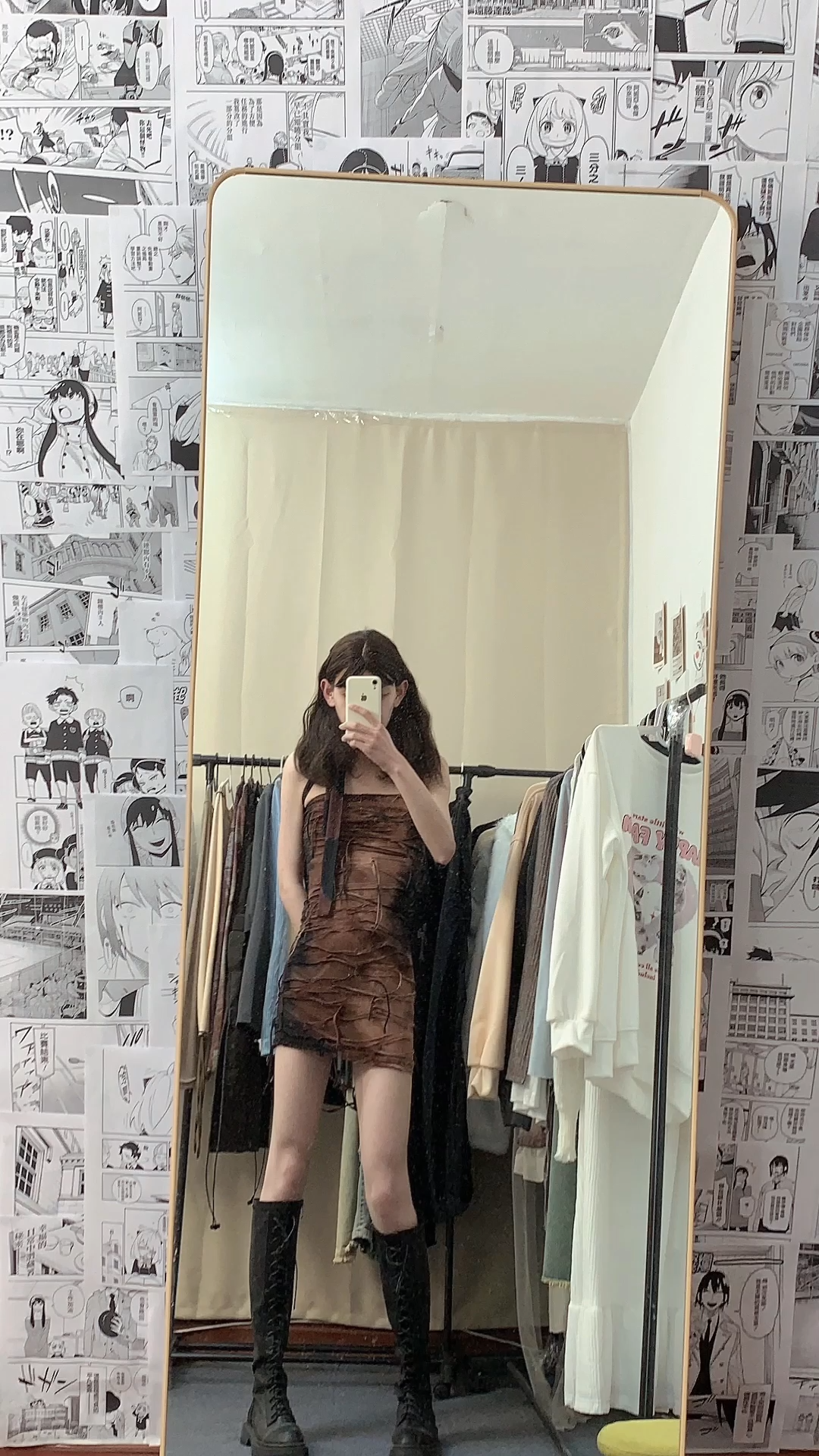 废土前卫设计感复古性感挂脖系带欧美连衣裙辣妹短裙流苏短裙夏季