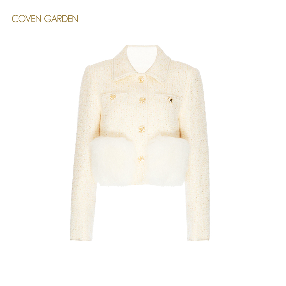 【哥文花园】 珠片编织毛呢外套 CLA3045300