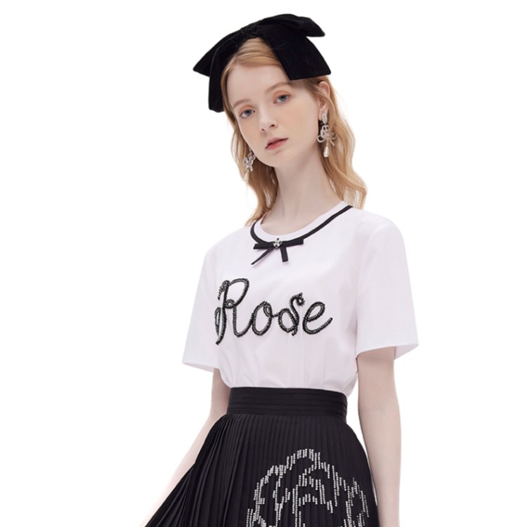 【蜜思仝粉丝专享】哥文花园少女甜美法式短袖T恤CTA2021620