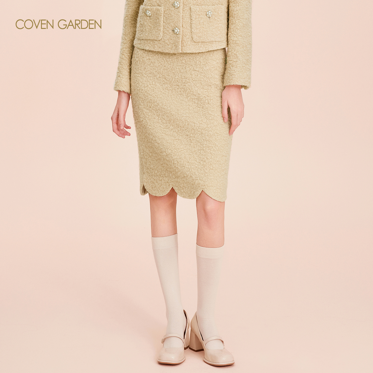 【哥文花园】 金色腰带点缀精致优雅显瘦长裙 CLA4072360