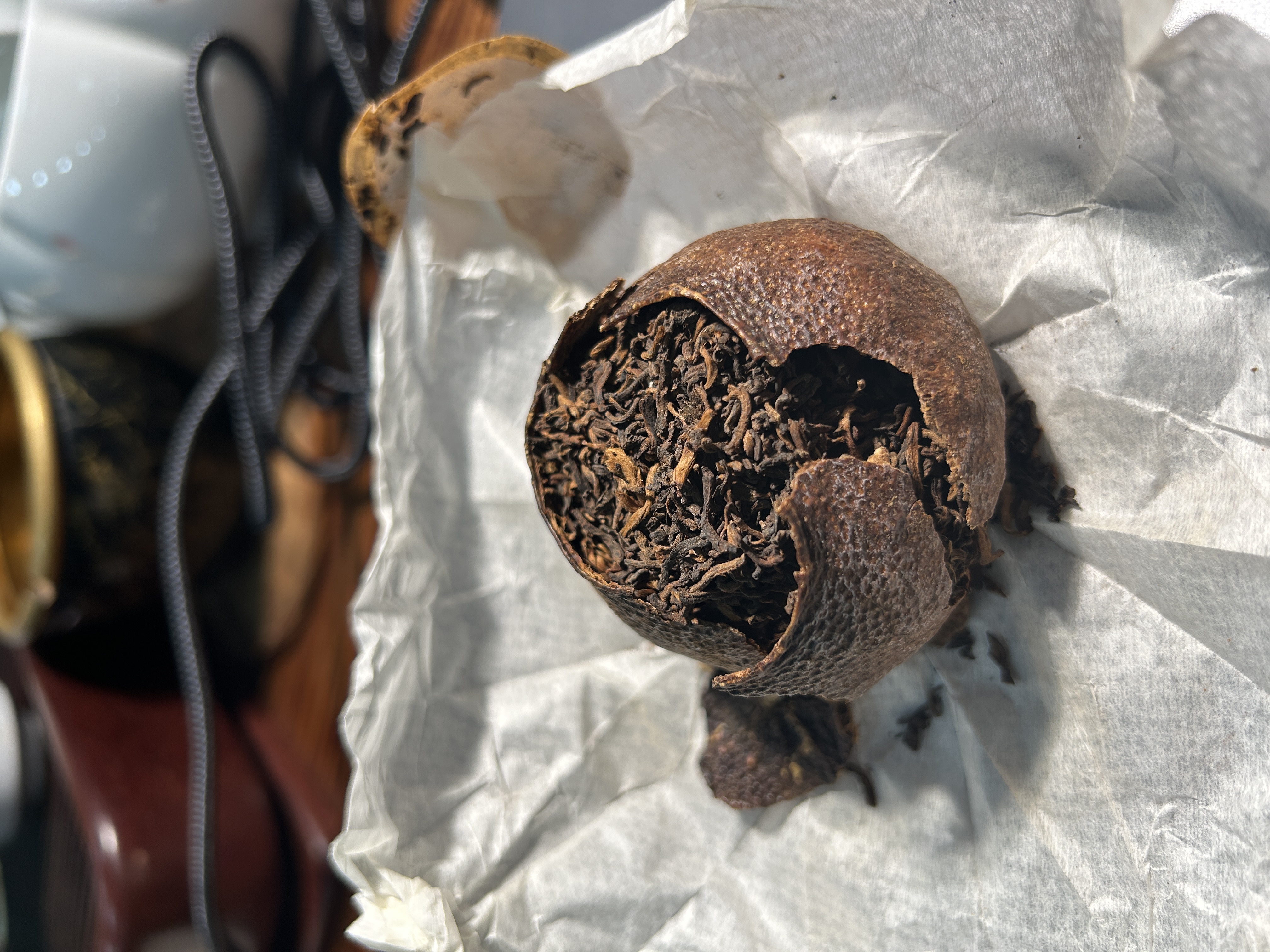 【高品测试限五单】2016年天马金稻田圈枝大红柑白茶（白牡丹）一粒