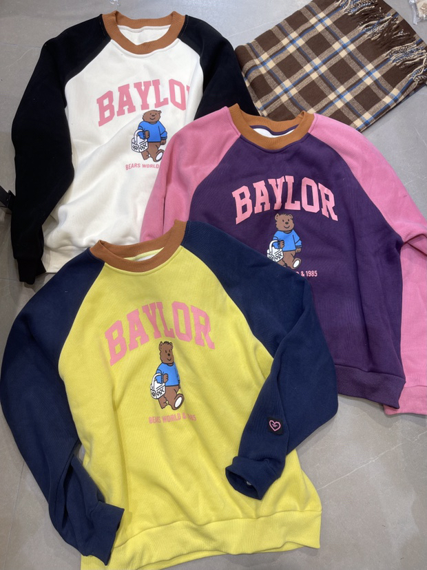 亮色插肩圆领卫衣宽松加绒中长款休闲秋季百搭卫衣