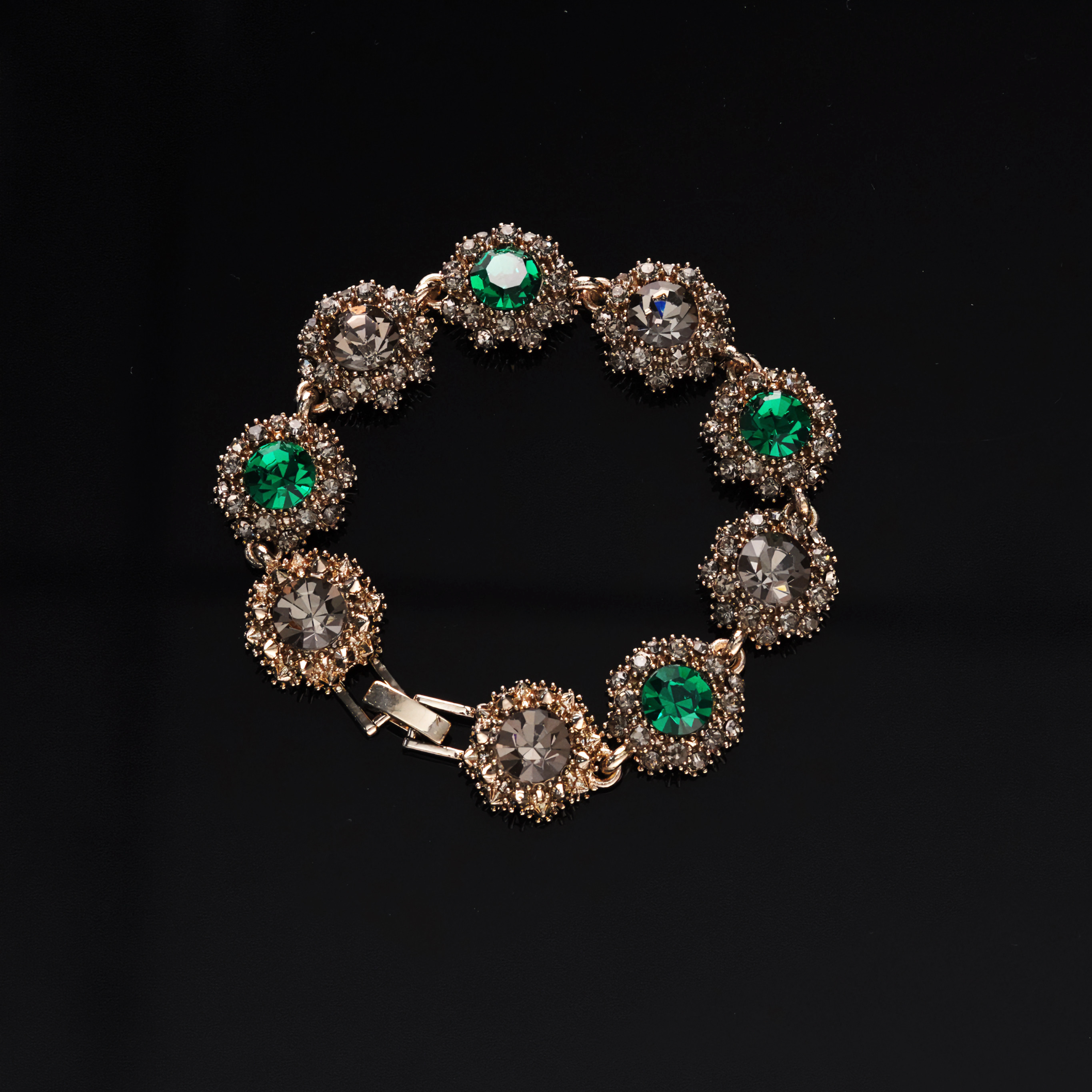 铜合金手链 手链 Vintage重工爪镶复古奢华百搭气质优雅 4105