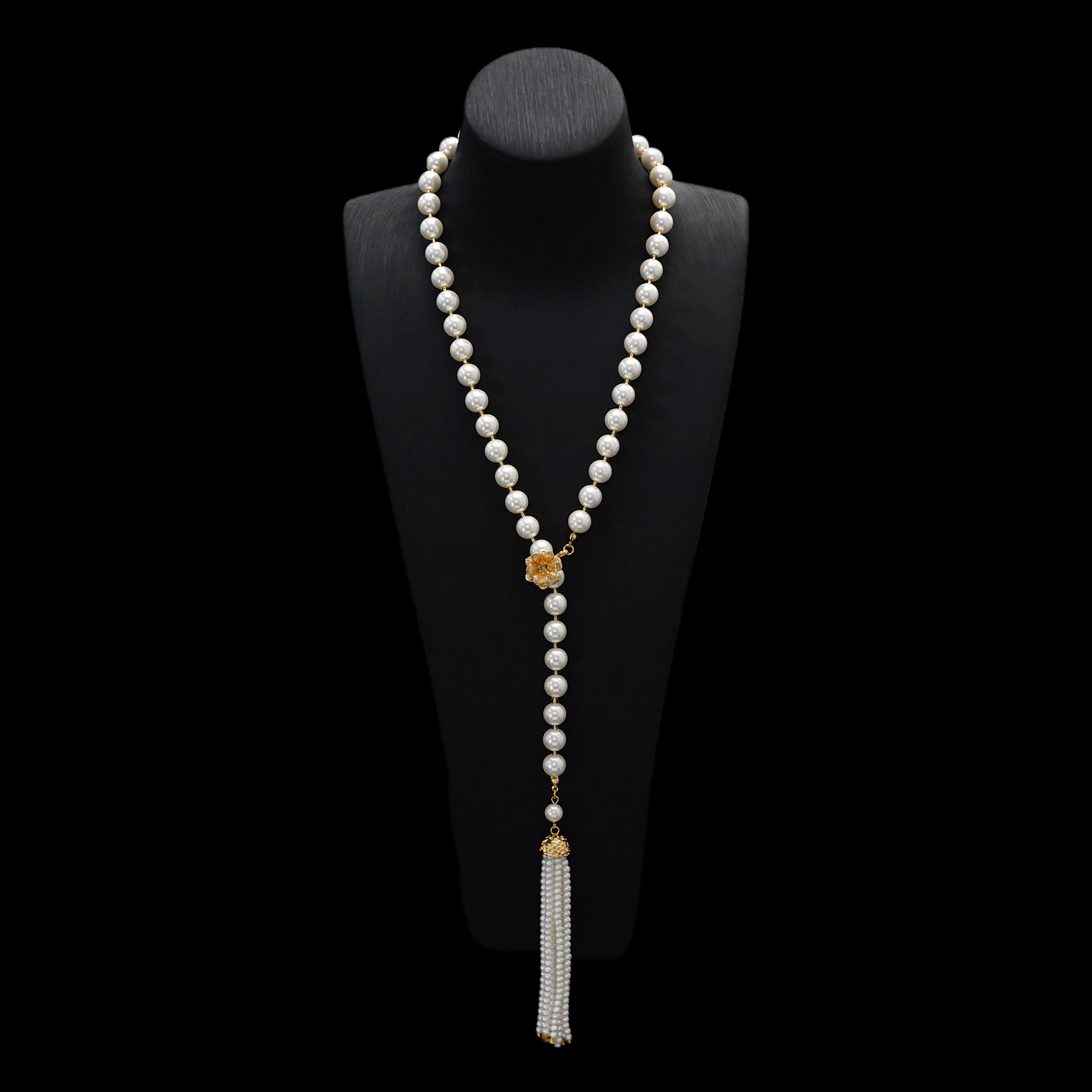 铜合金项链 《安第斯》项链 Vintage立体花扣小米珠流苏百变 2097