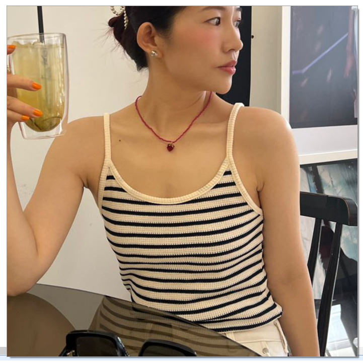 韩国东大门正品女装时尚条纹吊带070109（NO退NO换）