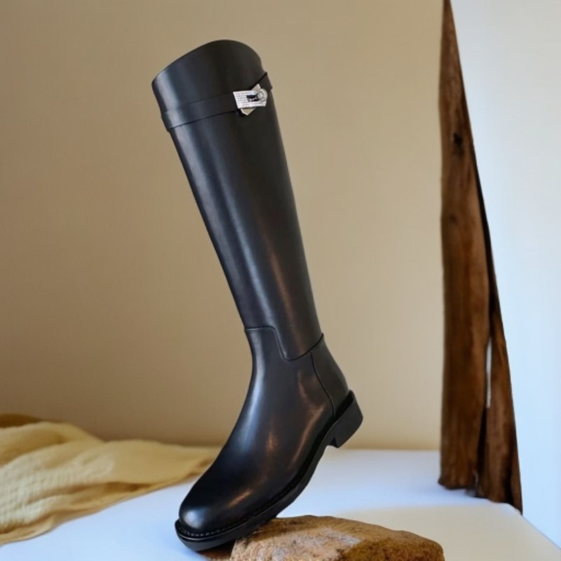 1583-单里新款高帮靴子女粗跟小短靴欧货时尚马丁靴英伦风