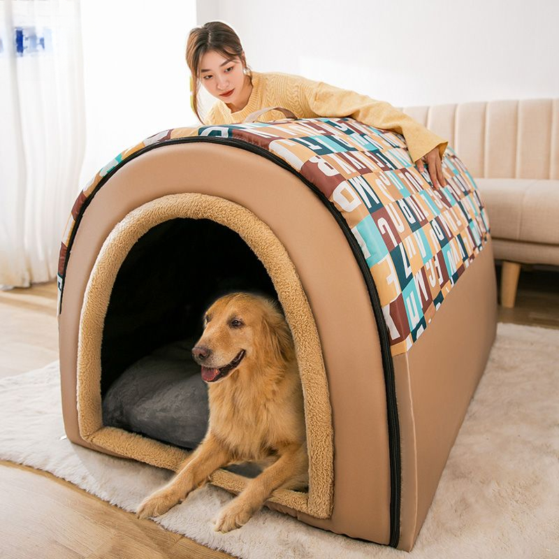 【小扬哥推荐】狗窝大型犬超大号房子型狗屋可拆洗金毛半封闭式宠