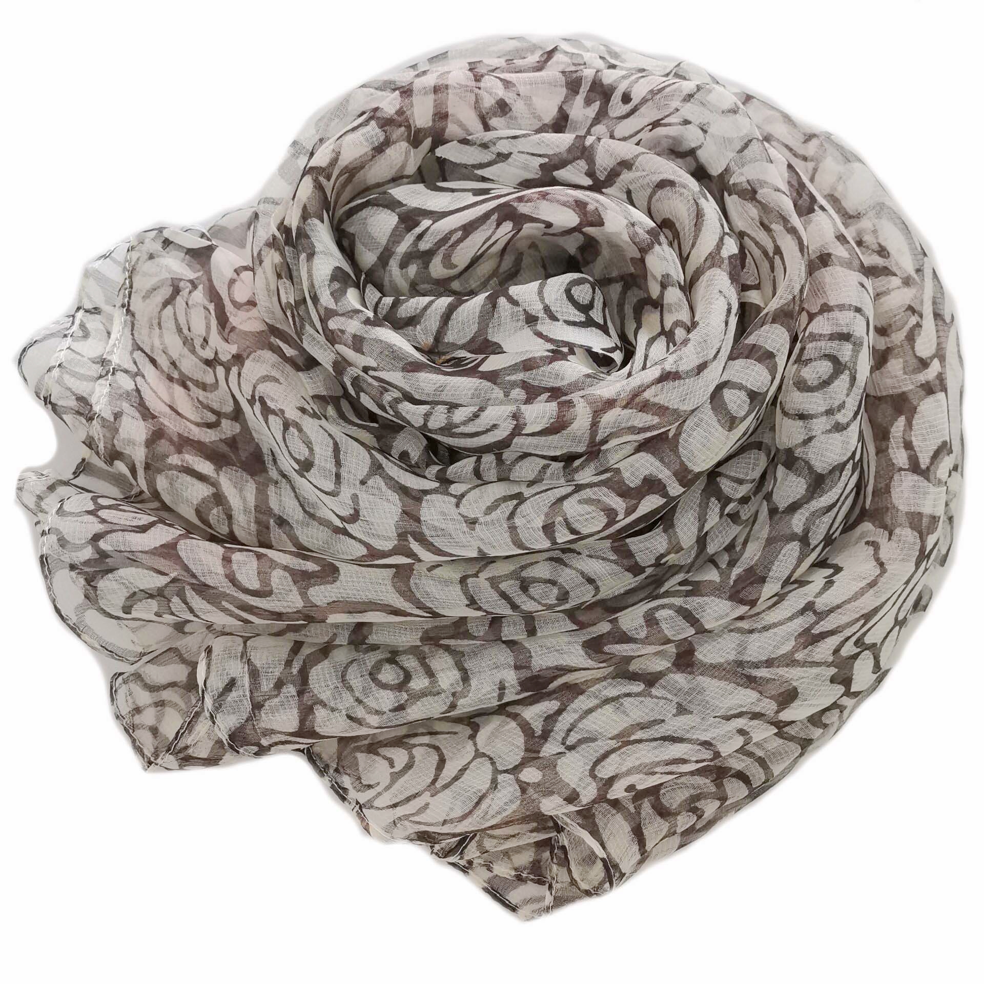 【山茶花】杭州丝绸桑蚕丝薄款丝巾简约大方气质显白柔软亲肤围巾女