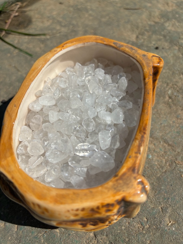 天然水晶碎石白水晶粉水晶消磁石鱼缸石白水晶优质碎石手串净化