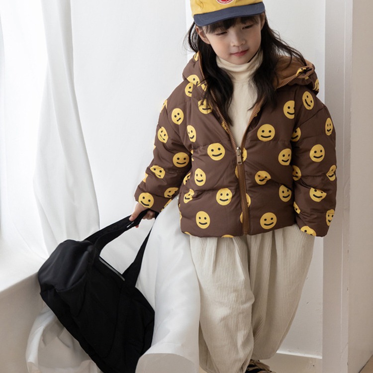 2023秋冬新款双面穿羽绒服儿童白鸭绒童装短款外套韩版宝宝羽绒服