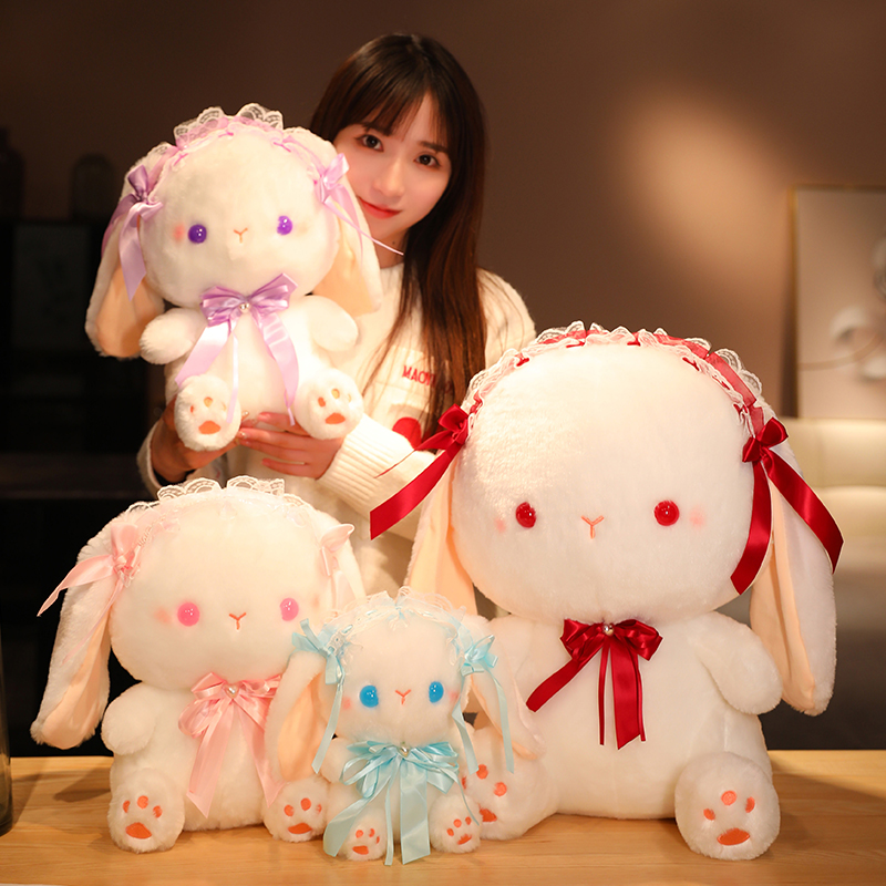 可爱少女心洛丽塔兔子毛绒玩具儿童安抚抱枕布娃娃送女孩生日礼物