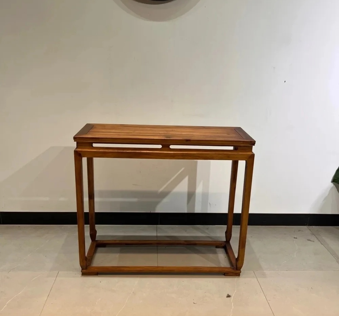 玄关桌新中式实木端景台禅意条案现代门厅供桌简约玄关柜装饰条桌