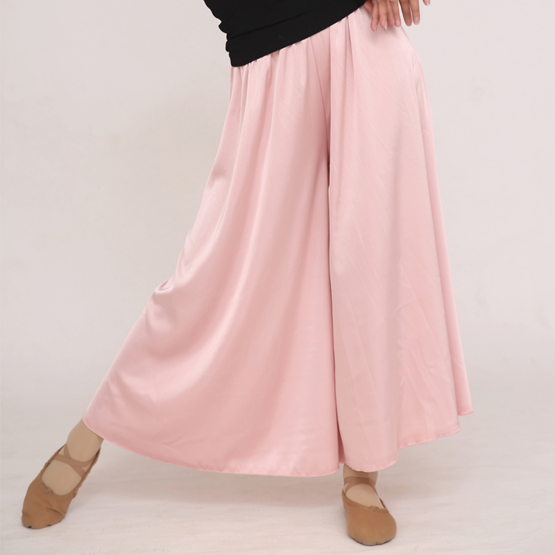 舞影秀衣中国古典舞绸缎飘逸阔腿裤宽松成人女教师舞蹈服装T05