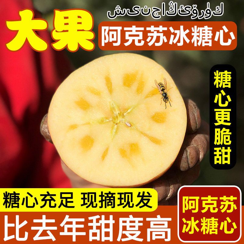 （1~9斤）新疆阿克苏冰糖心苹果正宗当季新鲜水果红富士丑苹果冰糖