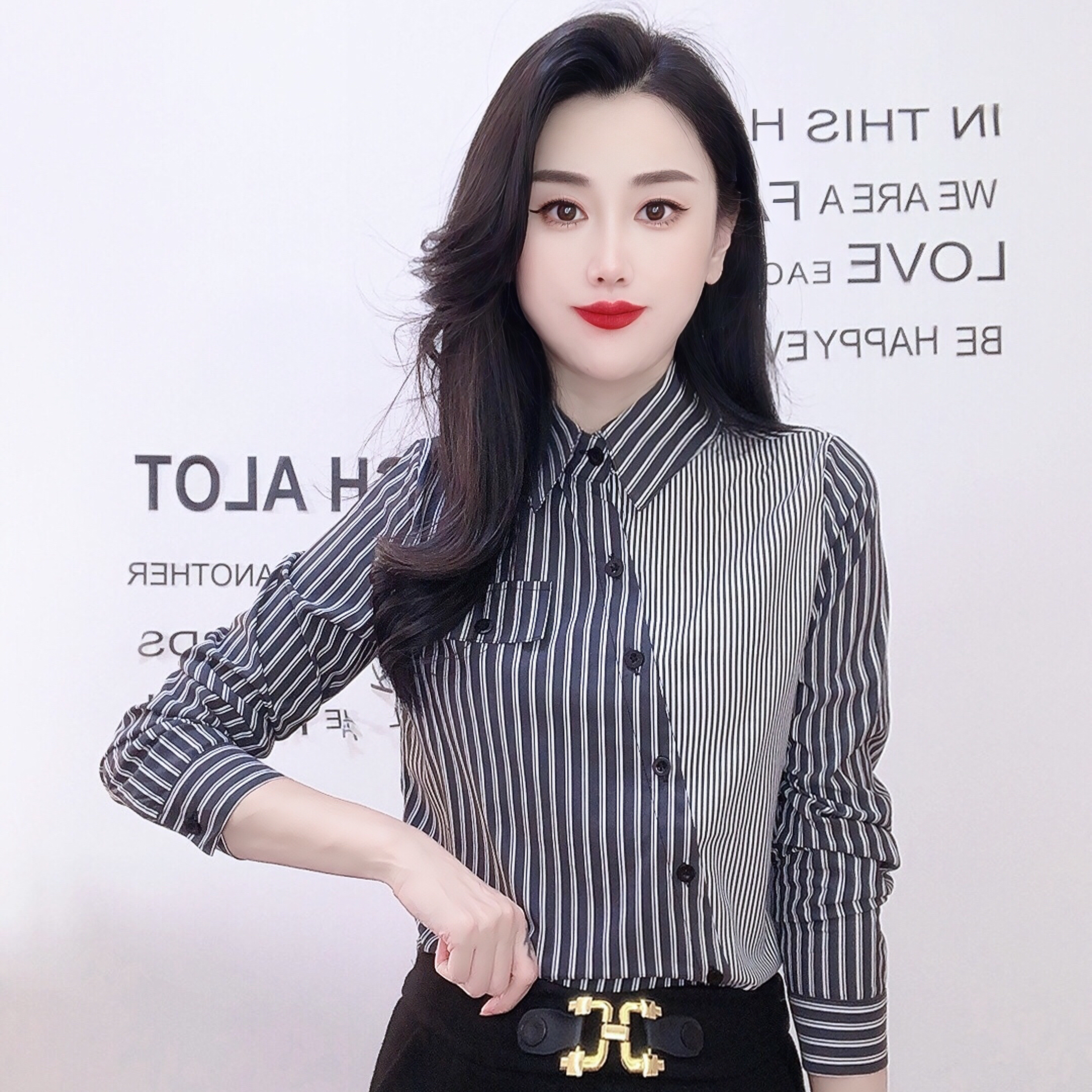 【薄款】3339条纹衬衫