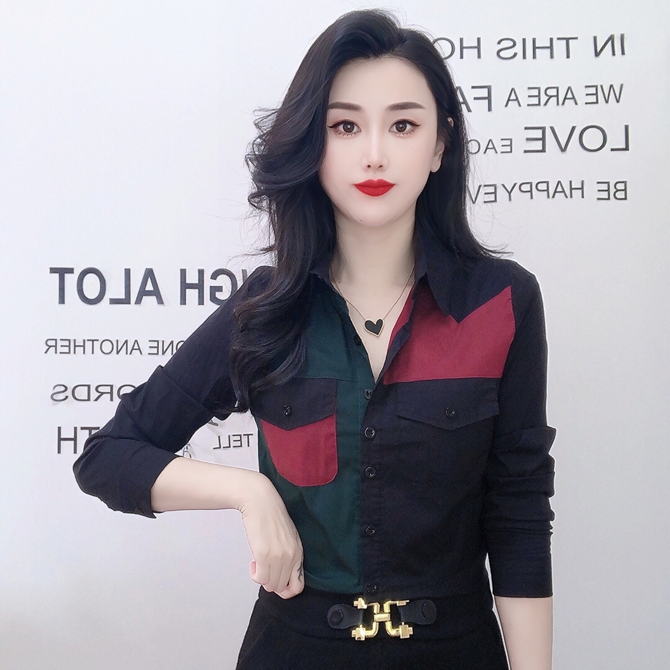 【薄款】3367拼色衬衫