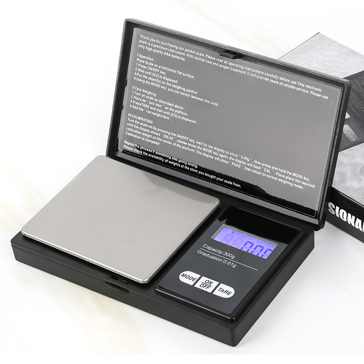 高精度0.01g锦鲤观赏鱼专用便携电子秤小黄金珠宝秤迷你精准克称