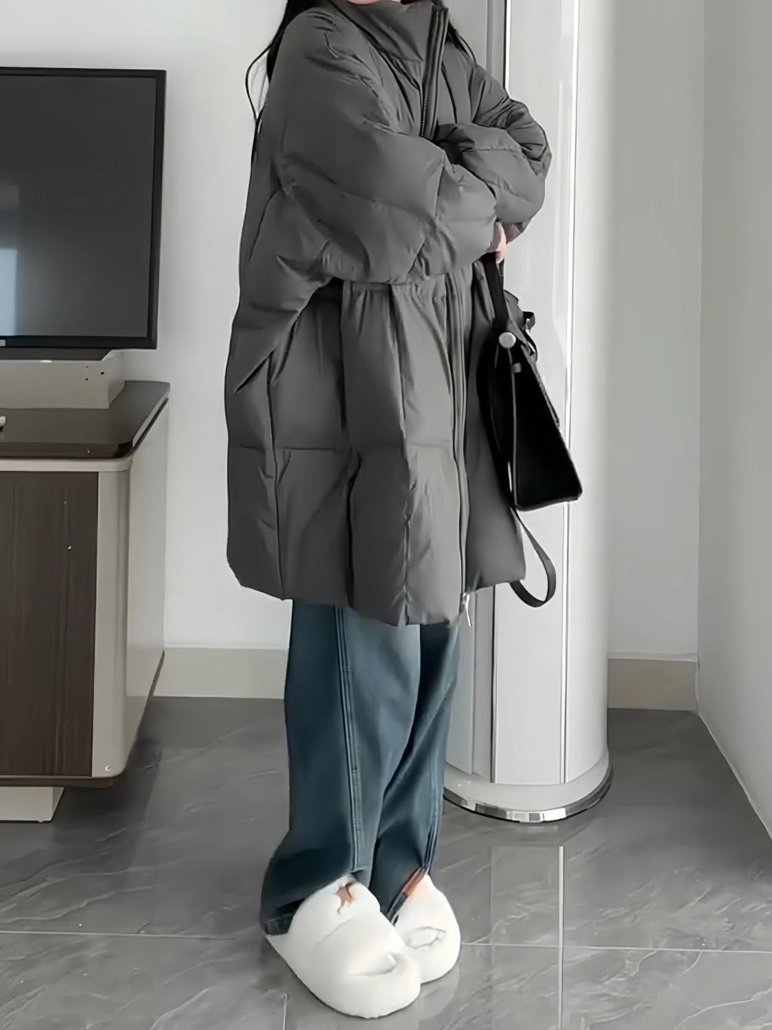 羽绒衣棉服女冬季二棉外套2023新款加厚韩系东大门棉袄女中长款