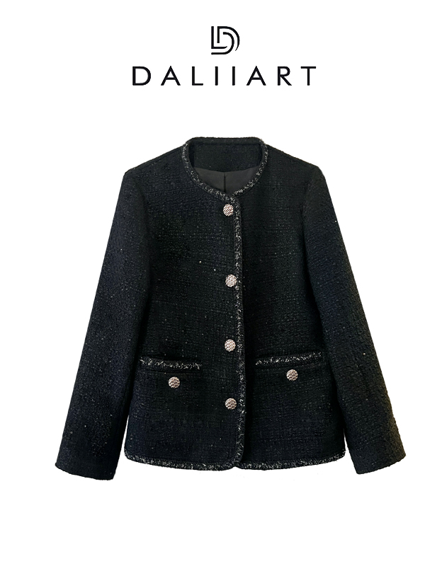 大丽高定 轻奢简约美丽奴腔调气质小香风外套DLWT0388