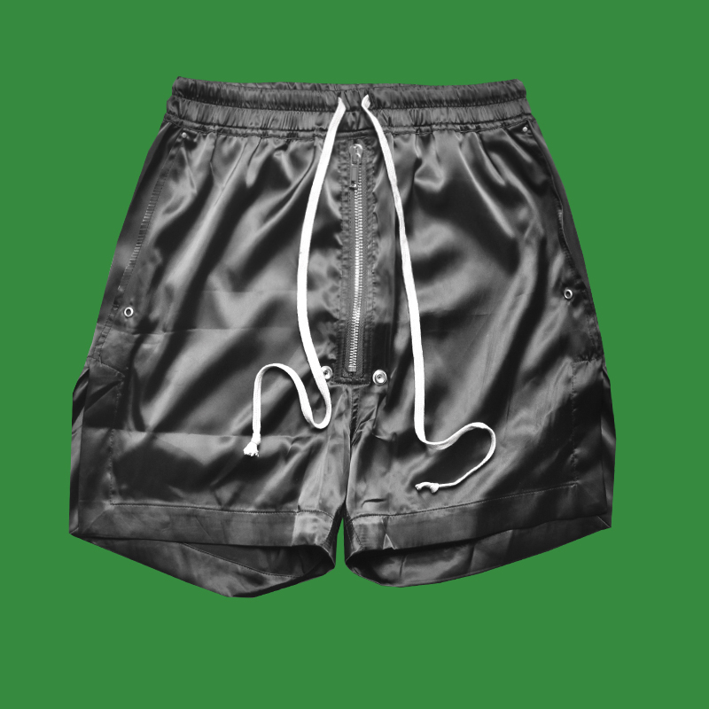 RO 2022年新款短裤男轻薄个性双层开衩拉链休闲日式复古风运动裤