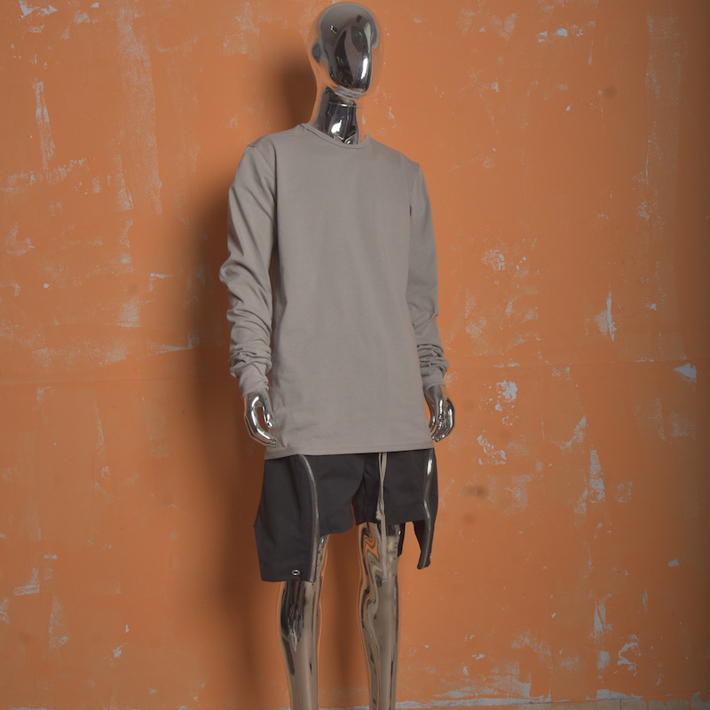 新RO24SS新款纯棉薄款长袖打底衫欧美高街休闲男女个性