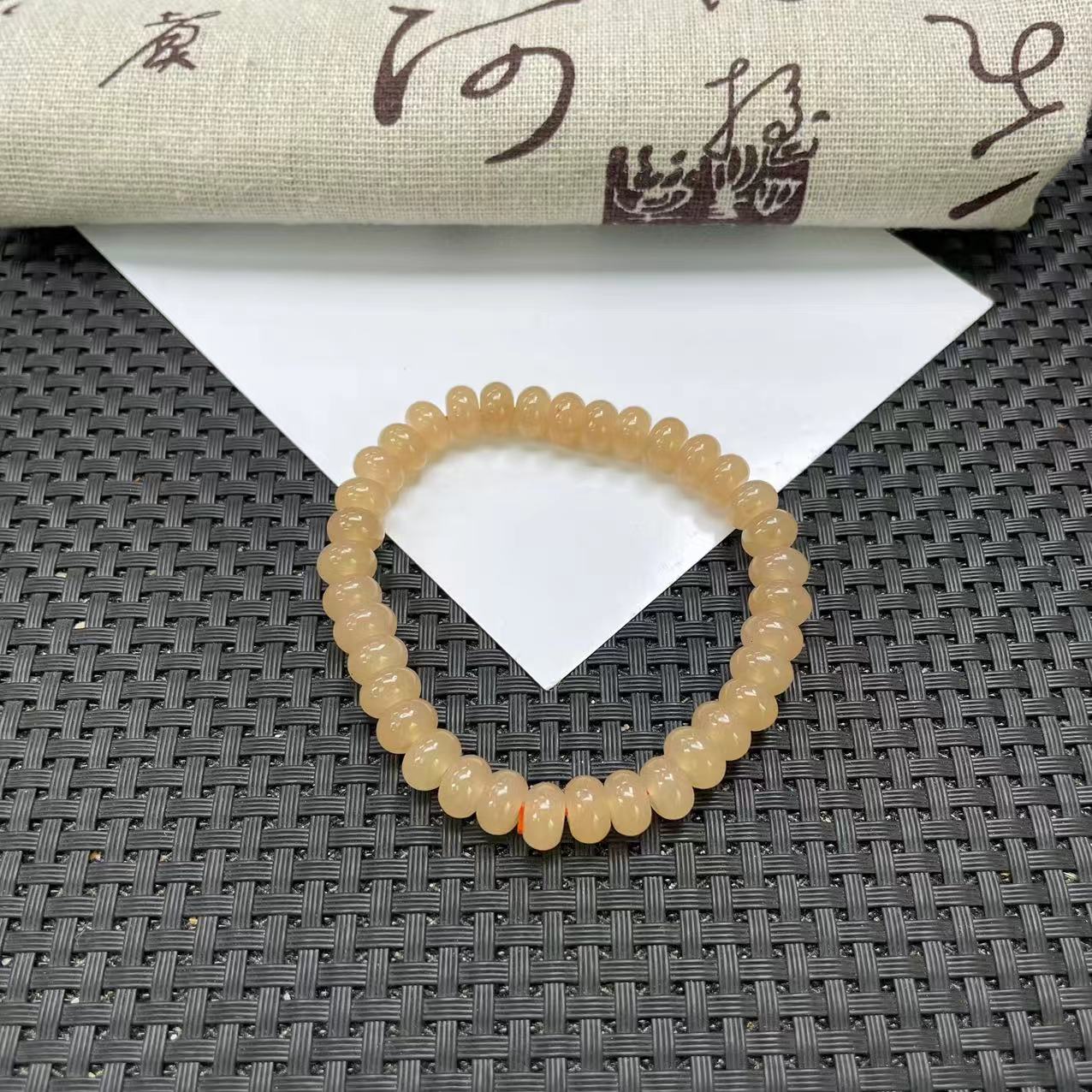 【大喜儿】藕粉色系算盘8m手链-1WQ110