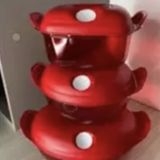 （海）微波碗小螃蟹红色 保鲜盒 微波冷藏冷冻多用盆