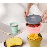 折叠硅胶碗冷藏微波