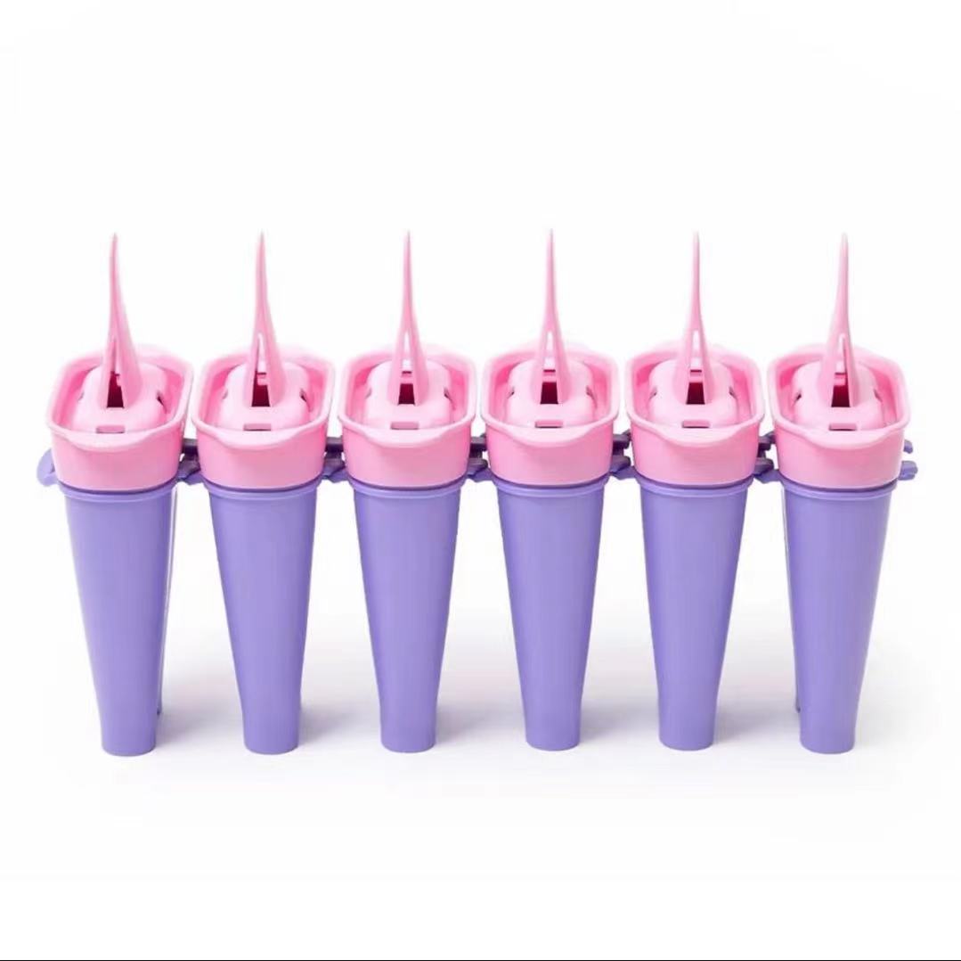 (海)冰模棒 自制冰棍模具 紫色带盖家用小型便携 