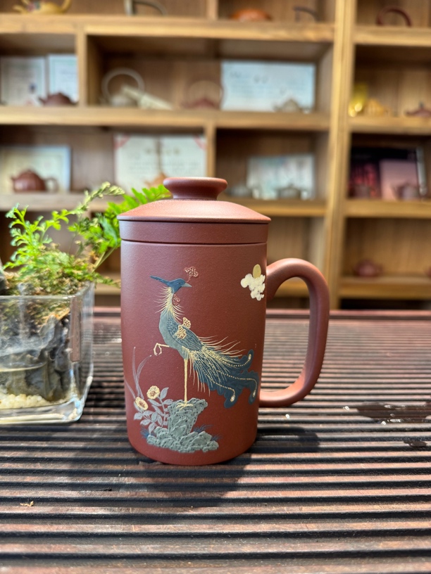 紫砂杯凤凰杯清水泥