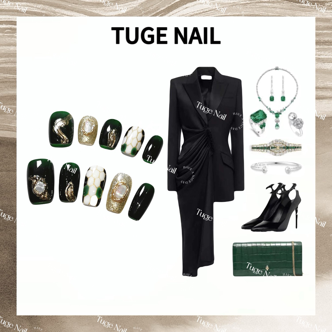 TugeNail 【B家同款】 2023秋冬高级复古极简小众设计师美甲1190