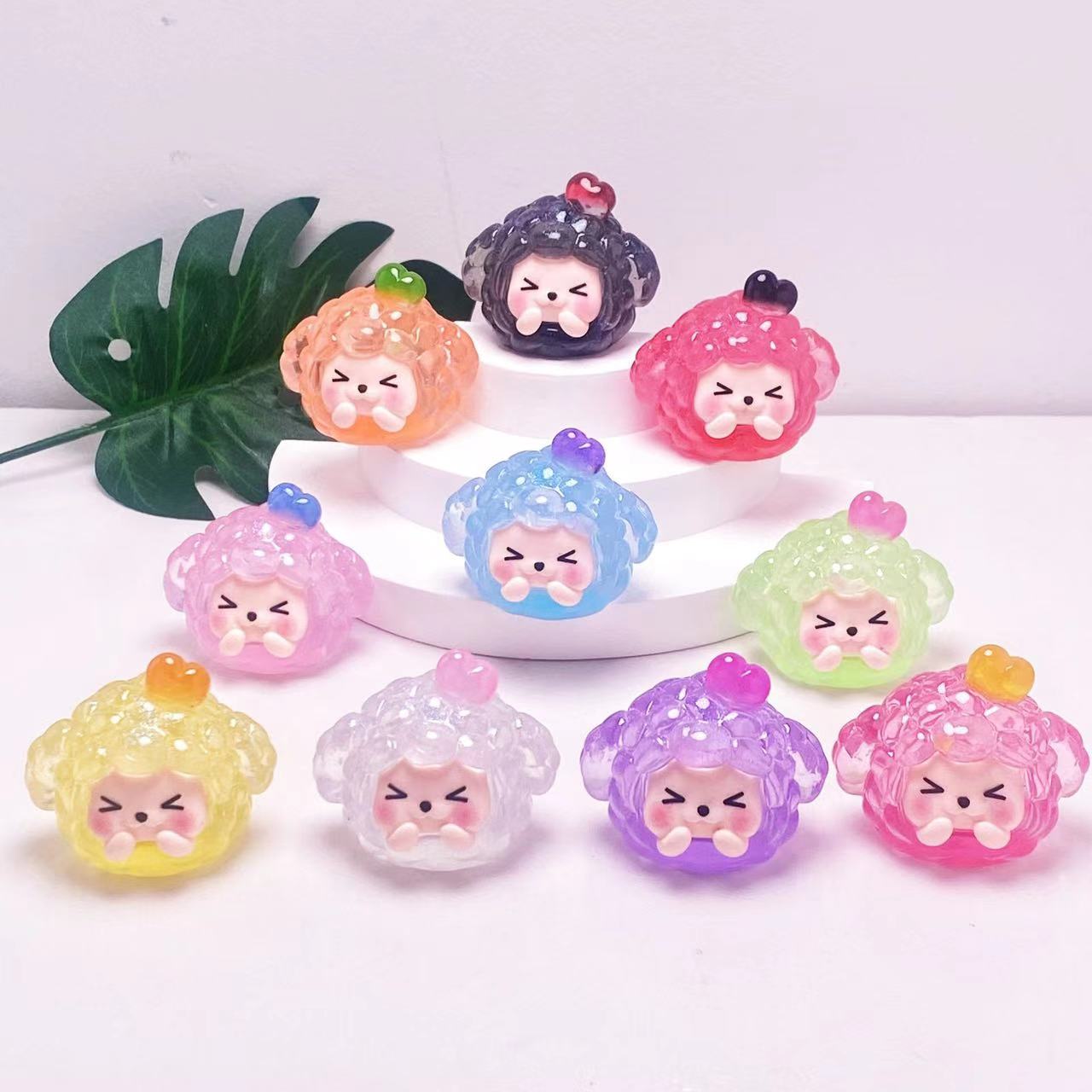 夜光细闪摇铃福气团子DIY配件（对对碰+转盘）