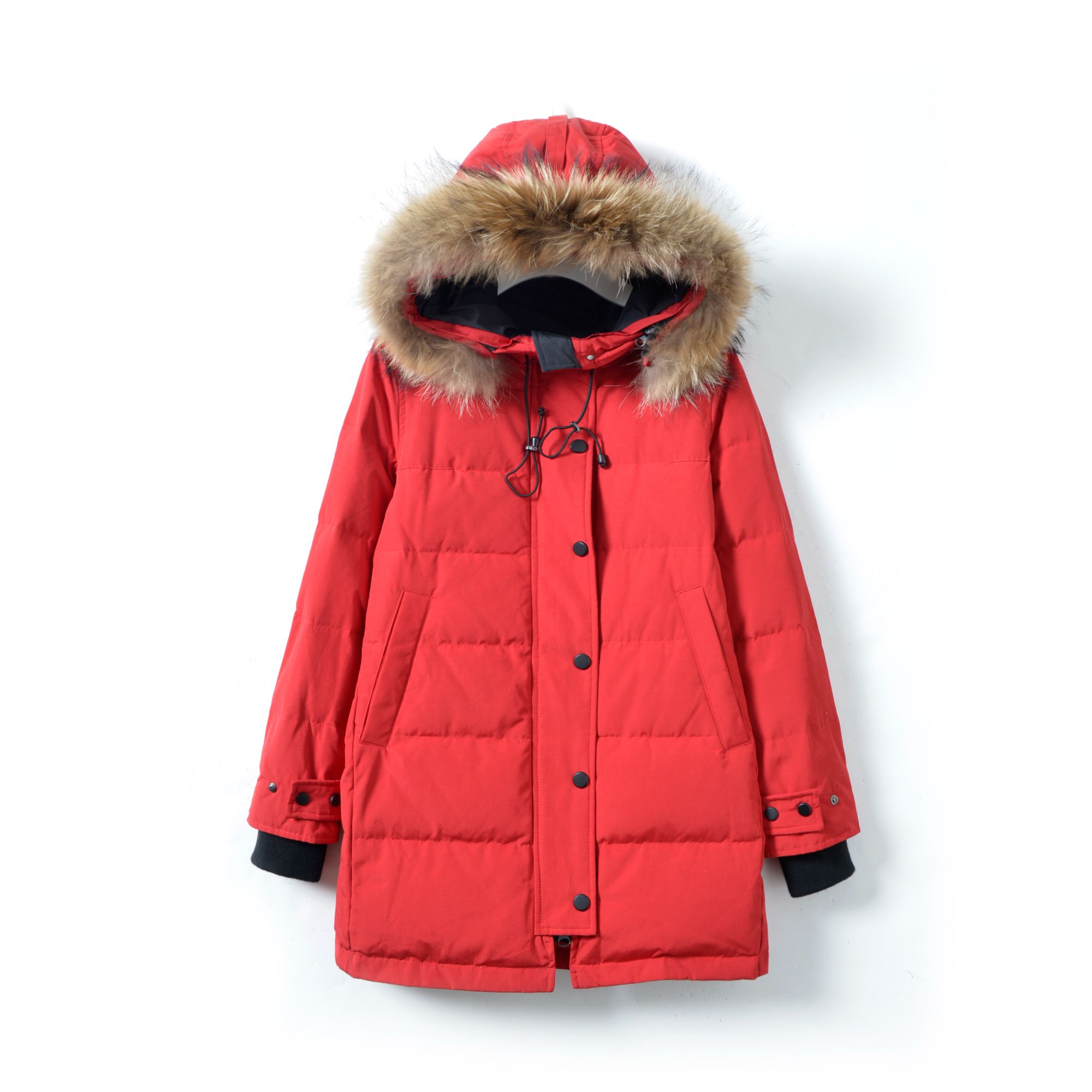 RRY925大E同款连帽白鸭绒服2025冬季新款休闲中长款韩版大毛领女