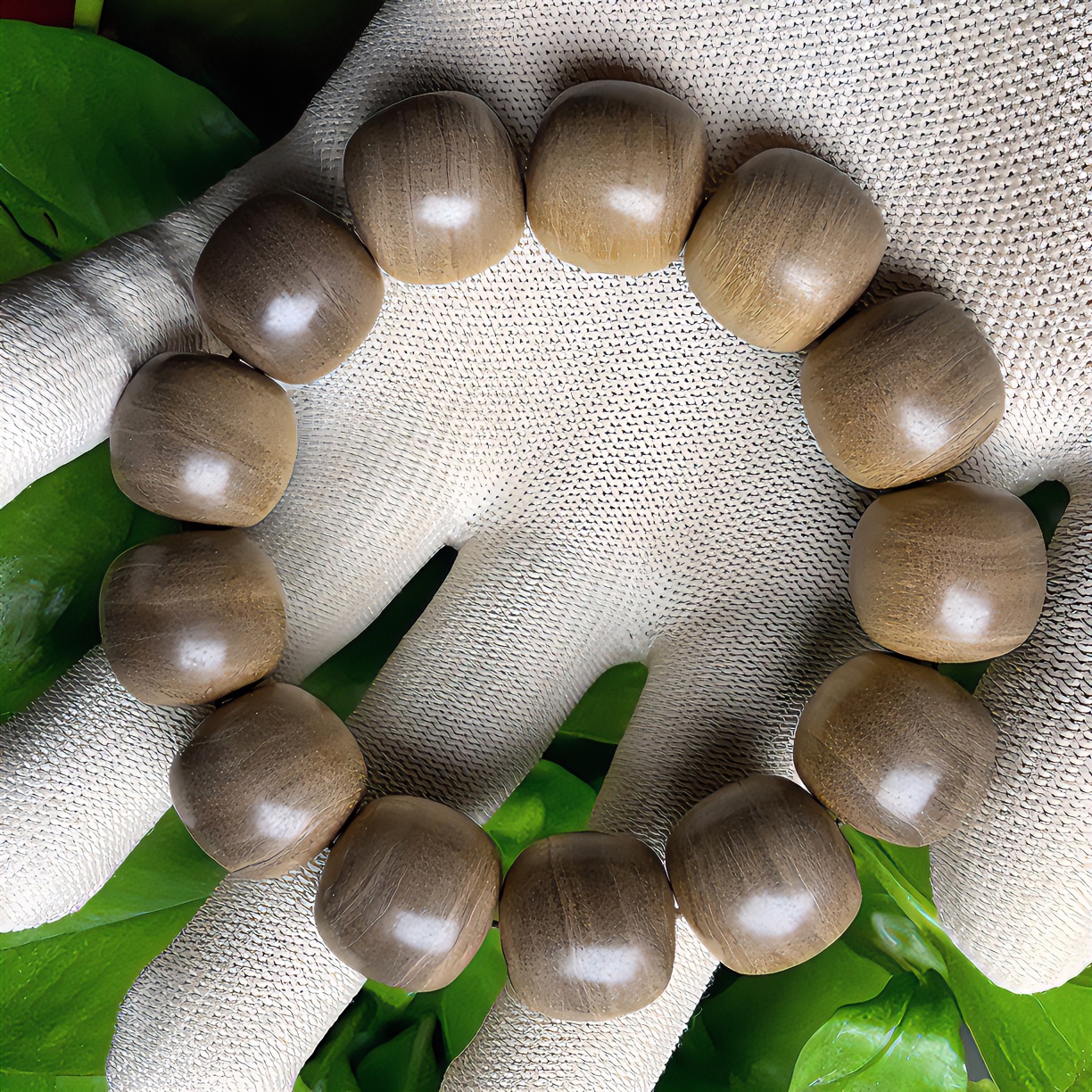 【印度迈索尔老山檀香17/18规格】精品黑肉树头老料文玩木质手串