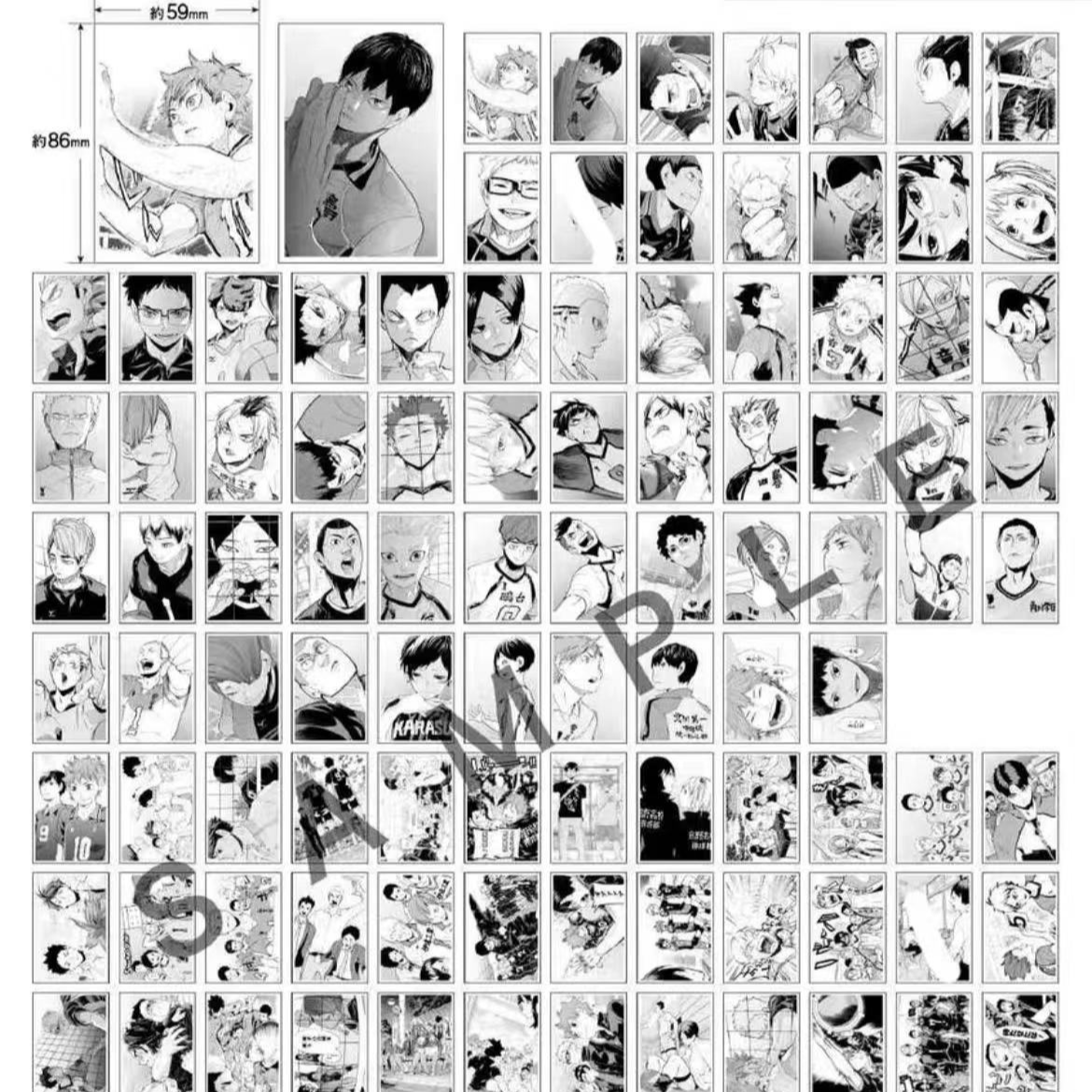 排球少年10周年 黑白拍立得3张