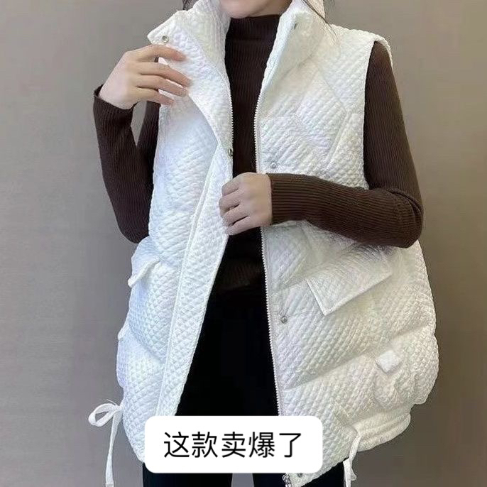 2023新款爆款韩版宽松大码加厚棉马甲时尚百搭网红气质冬季