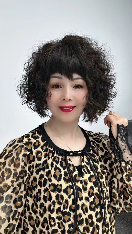 丽诗雅经典时尚短发高品质发套纯手工钩织全真发假发轻薄私人定制