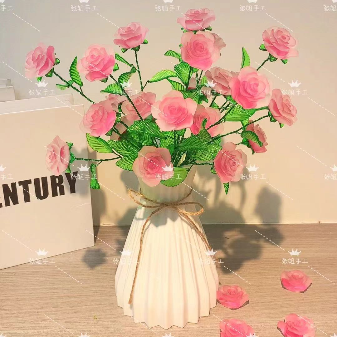 【国庆节福利】红粉佳人100朵玫瑰花   DIY材料包