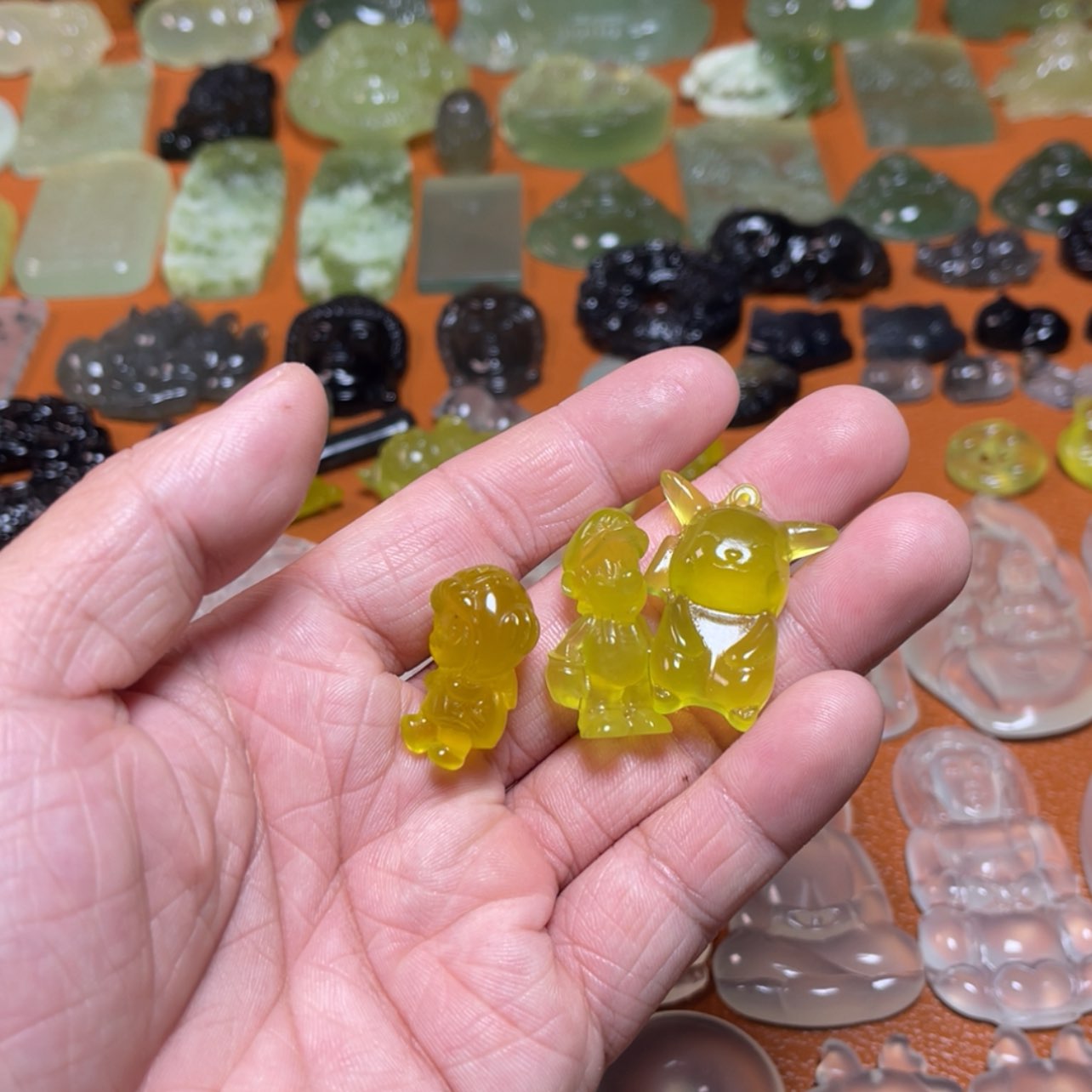 【闪购商品】蛇纹石玉颈饰未镶嵌江*三款吊坠