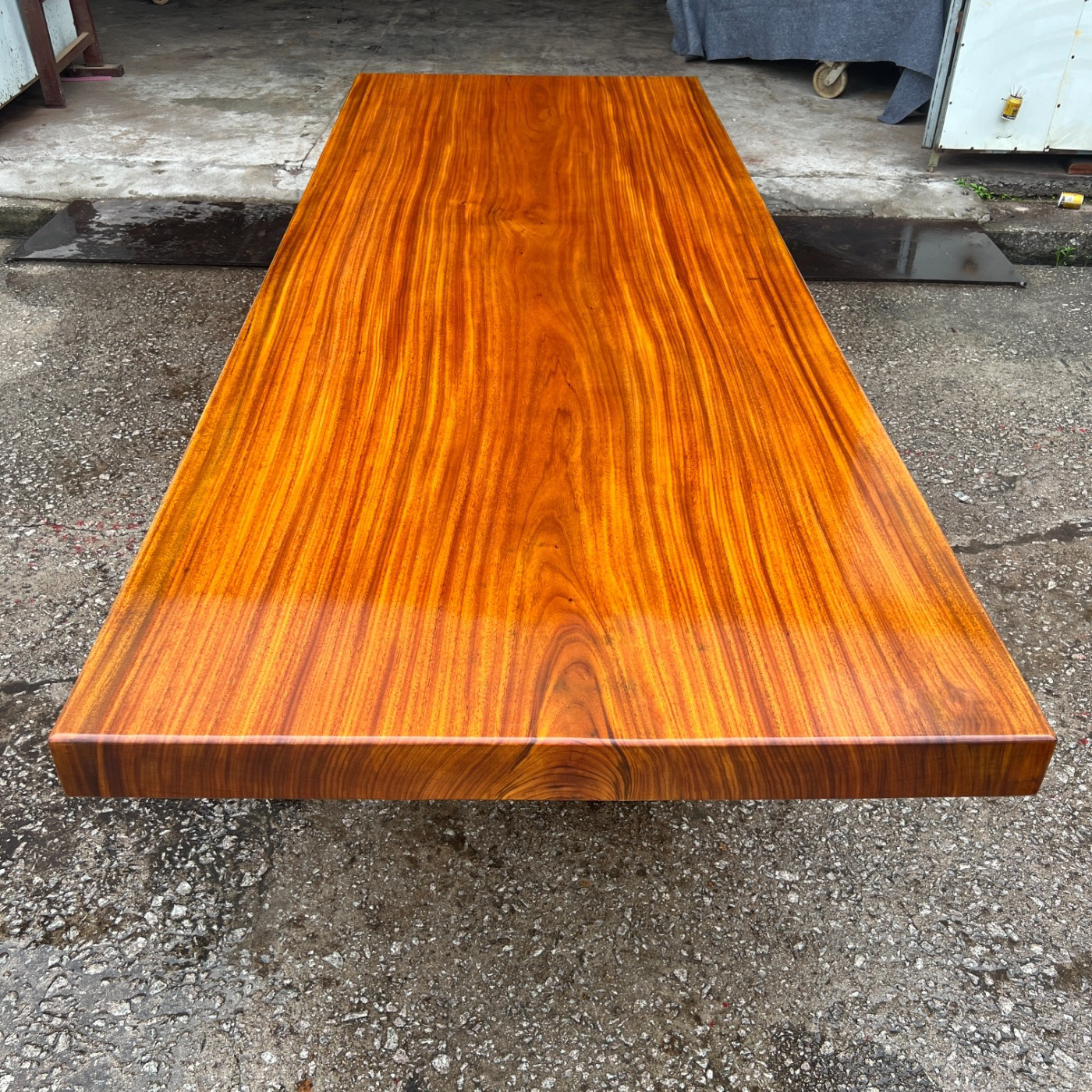 【专拍】320*119*10全方加纳大板桌加纳圆盘豆实木大板桌